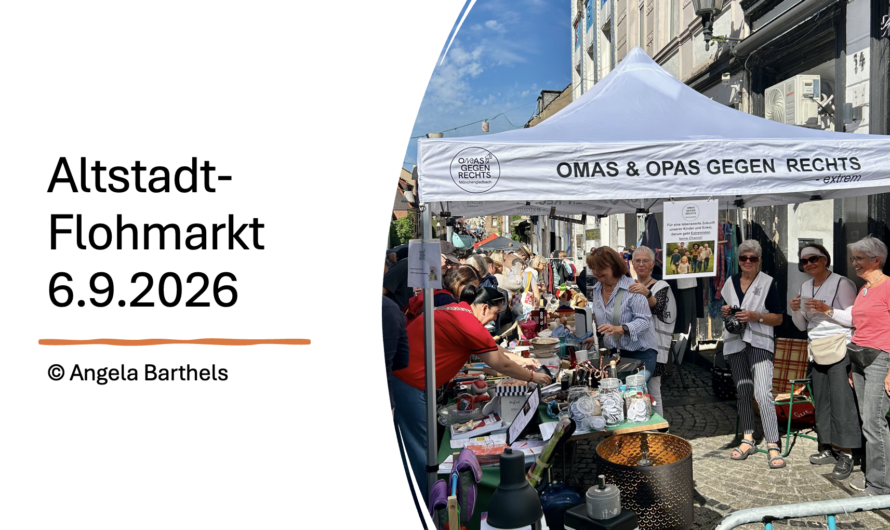 Infostand, Trödel und viel gute Gespräche am 6.9.2026